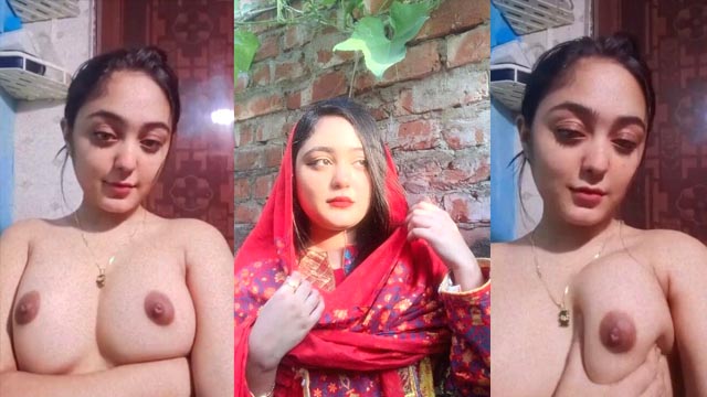 Hot Bengali University Girl Squeezing Brown Puffy Nipple Show