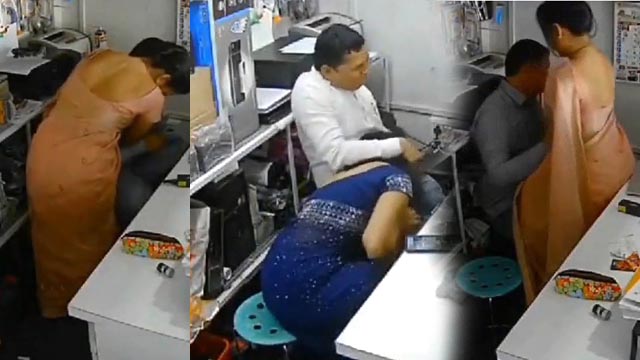 Indian Shop Manager Affair Multiple Wife CCTV Cam Watch